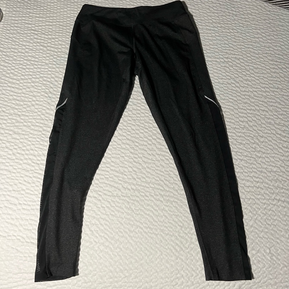Marika Leggings Ankle Gray/Black w/ mesh